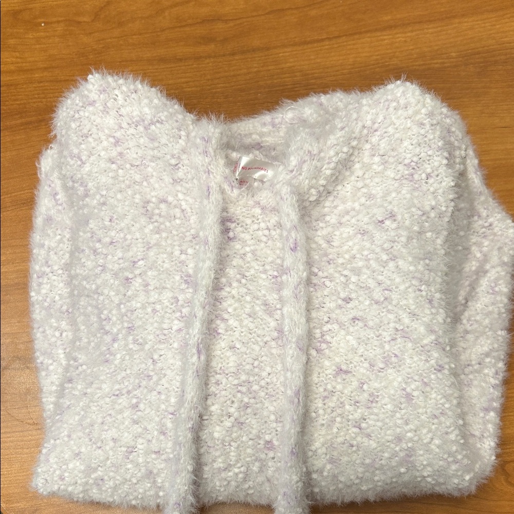 Cozy White and Purple hoodie